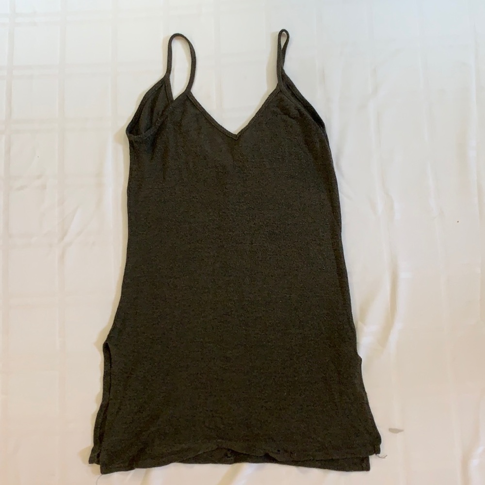 Green knitted swimsuit cover